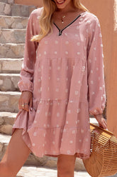 Robes à jupe fendue unie à col en V